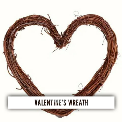 Valentine's Dried Floral Wreath (and wine!) Workshop 1/23/25