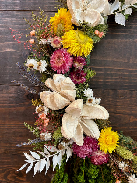 Spring Floral Wreath + Wine 3/20/25