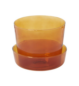 Amber Glass Pot